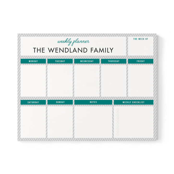 Notched Background Weekly Planner